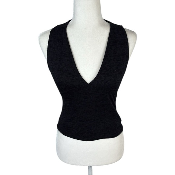 American Eagle Outfitters Tops - AEO American Eagle Black Sleeveless V-Neck Top Size S